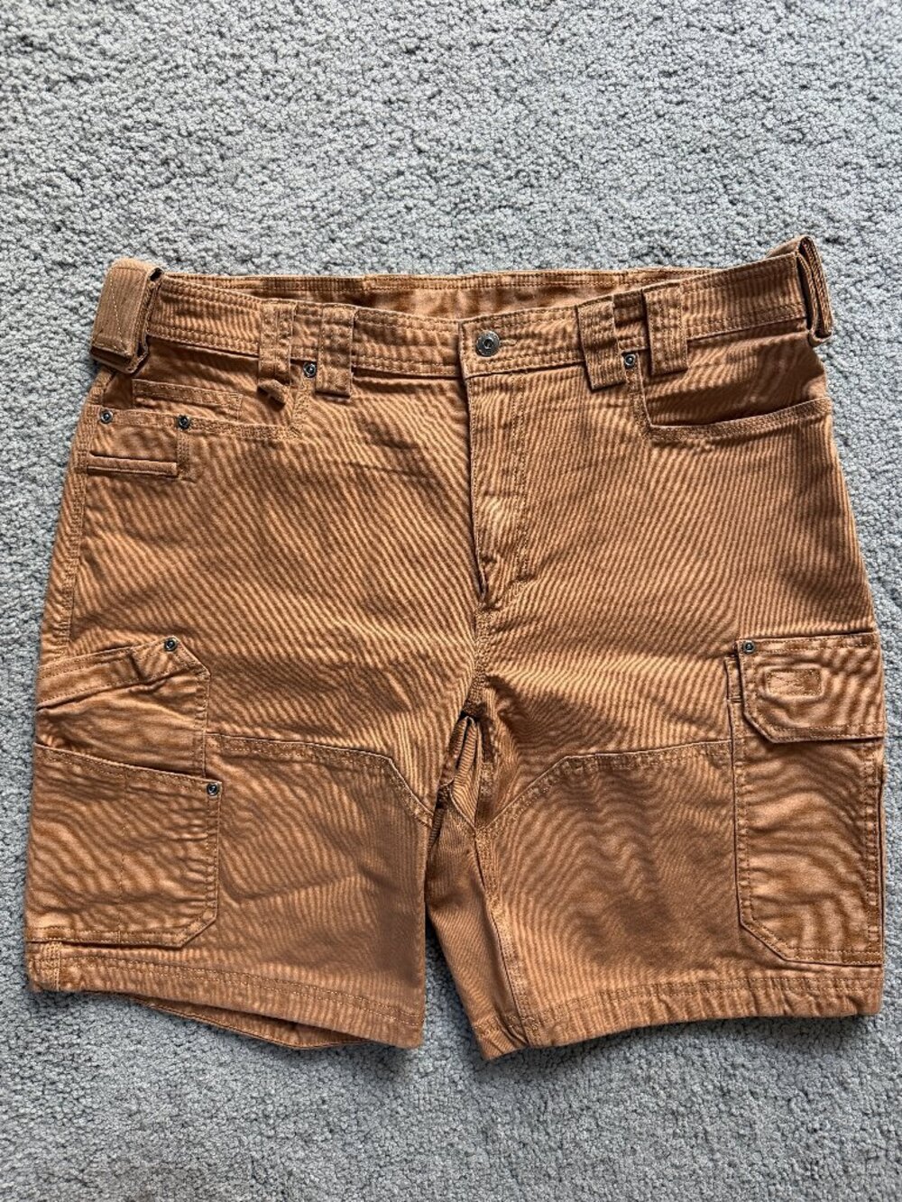 Duluth Trading Co Fire Hose Ultimate Cargo Shorts Brown 40 11" DuluthFlex - EUC
